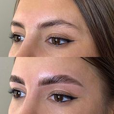 Before And After Laminated Eyebrows, Laminated Eyebrows Before And After, Straight Brows, Brow Stylist, Skin Aesthetics