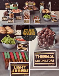 the star wars party food is displayed on an iphone