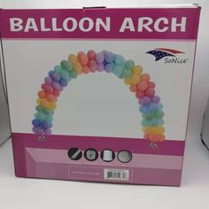 the balloon arch box is open and ready to be put in