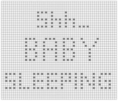 the cross stitch pattern is shown in black and white, as well as gray squares