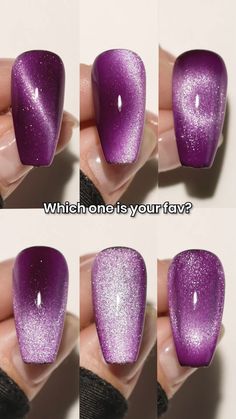 Beetles Gel Polish | ✨💅How To Get Different Cat Eye Designs？ 🛒Using Magic Spells Cat Eye Set #nailtutorial #valentinesday2024 #beetlesvdaygifts #nailtips… | Instagram Purple Nails Cat Eye, Purple Cateye Nail, Different Cat Eye Nail Effects, Cat Eye Gel Polish Tutorial, Cat Eye French Tip Nails, Spring Cat Eye Nails 2024, Nail Polish Art Designs, Quick Nail Art, Nail Art Designs Images