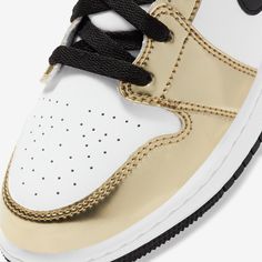 Brand: Air Jordan Model: Air Jordan 1 Mid SE (GS) Nickname: 'Metallic Gold'Colorway: Metallic Gold / Black - WhiteSKU: DC1420-700Release Date: 11/30/2020 Gold Air Jordan 1, Sneakers For Kids, Jordan Model, Air Jordan 1 Mid Se, More And Less, Air Jordan 1 Mid, Grade School, Jordan 1 Mid, Kids Sneakers