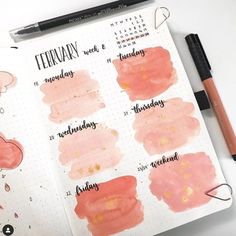 Pink Bullet Journal, Journal D'inspiration, Weekly Log, Bullet Journal 2020, Journal Weekly, Couple Drawing, Journal Bullet