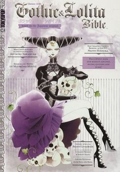 the front cover of gothic and goth bible, with an image of a woman in purple