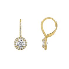 Finish off your ensemble with an elegant touch of sparkle with these 10k gold White Lotus lab-created moissanite halo drop hoop earrings. Finish off your ensemble with an elegant touch of sparkle with these 10k gold White Lotus lab-created moissanite halo drop hoop earrings. FEATURES Length: 23.25 mm Backings: leverback Nickel free Metal: 10k gold Finish: polished Packaging: boxedSTONE DETAILS Stone type: lab-created moissanite Total weight: 3 3/4 ct. Center stone size: 7 mm Center stone weight: Elegant Yellow Gold Earrings With Halo Setting, Elegant Gold Diamond Earrings With Halo Setting, 14k Gold Halo Diamond Earrings For Formal Events, Elegant Gold Diamond Earrings With Halo Design, Elegant Gold Earrings With Halo Setting, Gold Diamond Earrings With Halo Setting For Formal Occasions, Gold Earrings With Halo Setting, Gold Diamond Earrings With Halo Design For Formal Occasions, Formal Gold Diamond Earrings With Halo Design