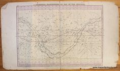 an old map showing the location of major stars in the night sky, on a wooden surface