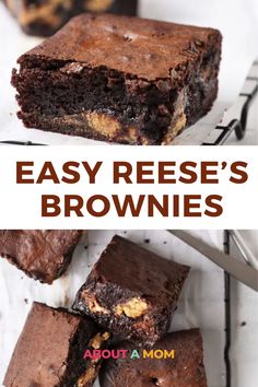 Make these easy Reese’s Brownies for a chocolate and peanut butter treat everyone will love. #peanutbuttercup #reesepeanutbutter #holidaydessert Best Peanut Butter Brownies, Reese’s Desserts, Reese Brownies, Reese's Brownies, Reeses Desserts, Reeses Brownies, Ultimate Brownies, Brownie Cups, Butter Brownies