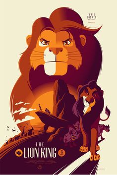 the lion king poster is shown in this image