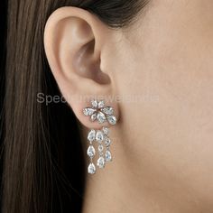 * BIG ANNOUNCEMENT - FREE 0.5G GOLD COIN ON PURCHASE OF $3000 AND ABOVE! OFFER VALID TILL 15 APRIL 2023! EAR JACKET + DIAMOND + EARRINGS Diamond Front Back Earrings, 18k Gold Minimalistic Earrings, Nickel Free Ear Jacket White Gold Earrings, Dangle Flower Earrings Gift For Mom These dainty diamond earrings are a promise of perfection and purity. Gift this little piece of happiness to your loved ones and make them smile. Say it with a diamond! Features: Handmade / Handcrafted Fine Jewelry Gemston Formal Single Drop Bridal Earring, Traditional Drop Diamond Earrings As Gift, Intricate Design Diamond Drop Earrings For Wedding, Traditional Drop Diamond Earrings For Gift, Intricate Diamond Drop Earrings, Diamond Earring Jackets Dangle, Long Diamond Earrings, Minimalist Earrings Gold, Gold Earrings Wedding