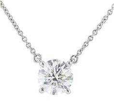 This elegant 14k Wg 1.01 Rd Tcw Solitaire Necklace is the perfect way to showcase a round-cut diamond of 1.01 carats. Crafted from high-grade gold, this necklace will last a lifetime. Enjoy classic sophistication and timeless beauty with this eye-catching piece. N-1295 Solitaire Necklace, Round Cut Diamond, High Grade, Round Cut, Gold, Beauty