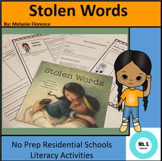 a pile of children's books with the words stolen words on them and an image of