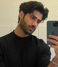 Men Hair Beard Style, Men Haircut Indian, Haircuts For Long Faces Men, Messy Swept Back Hair Men, Medium Messy Haircuts Men, Black Hair Men Aesthetic, Bad Boy Haircut, Part In The Middle Hairstyles, Men Messy Hair