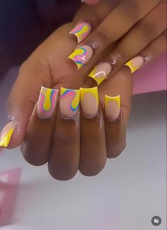 Vacation Nails Black Women, Orange Acrylic Nails, Acrylic Toe Nails, Colored Acrylic Nails, Outfit Styles, French Tip Acrylic Nails, Her Nails