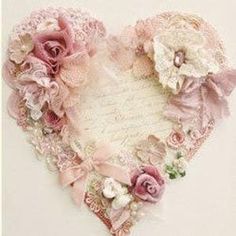 an image of a heart shaped frame with flowers and laces on the edges that says, miss rose sister grace