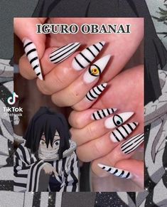 Anime Themed Nails, Demon Slayer Nails, Rengoku Pfp, Pfp Demon Slayer, Wow Nails