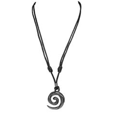 ◈ Length: Approximately 18 Inches to 36 Inches. The necklace features an adjustable sliding knot, allowing you to customize the length to suit your desired style and preferences. ◈ Material: Black waxed cotton cord that is durable and feels soft against your skin. ◈ Pendant: 1 Inch (Lead Free, Zinc Alloy) Koru Spiral Wave ◈ Adjusting: Slide the slip knots on both sides of the pendant by gently moving them away from the pendant to make the necklace large enough to slide over your head. Then, even Minimalist Pendant Necklace, Surfer Necklace Mens, Wave Pendant, Necklace Rope, Spiral Necklace, Slip Knot, Black Cord Necklace, Bullet Train, Carrd Inspo