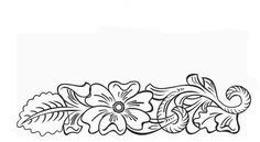 a line drawing of flowers and leaves on a white background with the word'flower'in