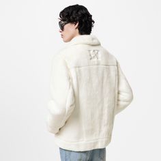 LOUIS VUITTON® - Mink Trucker Jacket - White Lv Jacket, Louis Vuitton Gifts, Mink Jacket, Stole Scarf, Leather Denim, Louis Vuitton Official, Buckle Shoes, Knitwear Dress, Silver Jewelry Fashion