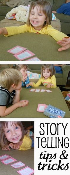 two pictures of children playing with sticky telling tips and tricks