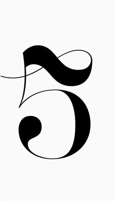 the number six is shown in black and white