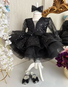 Black Tutu Girl Dress, Sequined Baby Girl Dress, 1st Birthday Dress, Baby Wedding Dress, Princess Dress, Toddler Party Dress, Birthday Dress This red puffy dress is specially designed and handmade for your baby girl. Your girl will be like a princess with these dresses that she can wear on special occasions such as birthdays, weddings and Christmas. This dress, which will create your girl's style with a clasp and shoes, is ideal for special occasions. Check out our baby girl dresses selection fo Elegant Ruffled Princess Dress For Birthday, Princess Dress With Ruffles For Birthday Party, Elegant Ruffled Baptism Dress For Birthday, Elegant Ruffled Baptism Dress For Party, Elegant Long Sleeve Princess Dress For Birthday, Fitted Long Sleeve Baptism Dress For Party, Ruffled Tutu Dress For Birthday Party Season, Ruffled Tutu Dress For Birthday Party, Elegant Fitted Tutu Dress For First Birthday