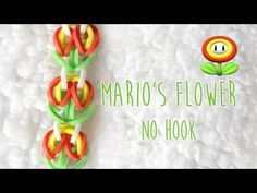 there is an advertisement for mario's flower no hook hair clip set on the snow