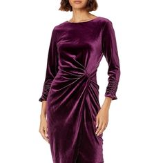 Brand: Tahari Asl Size: 18 Fabric Type: 100% Polyester Garment Care: Dry Clean Only Closure Type: Zipper Side Knot Dress, Tulip Skirt, Knot Dress, Column Dress, Tea Length Dresses, Stretch Velvet, Fashion Line, Faux Wrap Dress, Dillard's