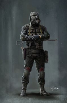 Arte Ninja, Military Artwork, Gas Mask