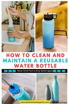 how to clean and maintain a reusable water bottle from dirty bottles agul