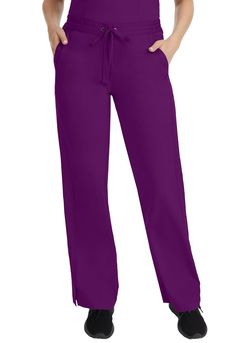 PRICES MAY VARY. MODERN FIT - Experience contemporary style with the modern fit of the TAYLOR PANT for women tailored to flatter various body shapes for a confident look. CONVENIENT PULL-ON CLOSURE - Effortlessly slip into these pants with the pull-on closure, ensuring ease and comfort in dressing. FUNCTIONAL POCKET DESIGN - Utilize the two front-angled pockets for practical storage of essentials, combining style with functionality. DURABLE TWILL FABRIC - Crafted from a blend of 77% Polyester, 2 Types Of Pockets, Healing Hands Scrubs, Safety Clothing, Healing Hands, Flat Front Pants, Fashion Mask, Womens Business Casual, Purple Label, Scrub Pants