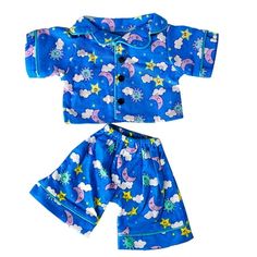 short description is not available Size: M.  Color: Blue. Teddy Clothes, Animal Clothes, Vermont Teddy Bears, Flannel Pjs, Build A Bear Outfits, Animals Adorable, Boys Pjs, Bear Clothes, Blue Nose Friends