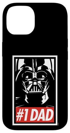 a darth vader phone case with the number 1 dad on it