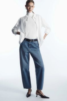 23 New-In COS Pieces That Are Perfect for Spring 2024 | Who What Wear UK Denim 2024, Street Jeans, Evening Tops, Runway Trends, Loose Jeans, Spring 2024, Ankle Jeans, Who What Wear, Cold Day