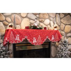 Add a flair to your winter and holiday decor with the 19" x 88" snowman on a red scarf for the fireplace mantle for Christmas, holidays, and other occasions. The Holiday Aisle® | The Holiday Aisle® Josuel Beautifully Elegant Silver Star Topped Trees & Snowman on Red Linen Fireplace Mantel Scarf (18Wx88L) 19.0 W x 15.0 D | Wayfair Mantel Scarf, Mantle Scarf, Fall Tablecloth, Baby Organization, Silver Tree, Fireplace Mantel, Red Scarves, Fireplace Mantle, Fireplace Mantels