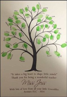 a family tree with green leaves on it