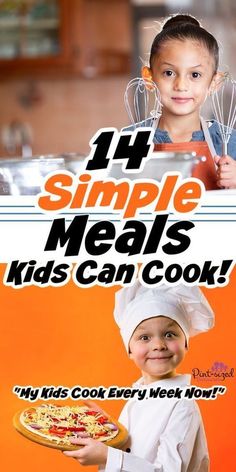 Encourage your kids to have fun in the kitchen. It's a vital life skill that they'll use forever! We've carefully selected 14 EASY recipes your kids can start preparing right now! Also included are some basic cooking tips and skills to ensure your child quickly advances to becoming an adept chef. Cooking is more than just preparing food; it's a life skill that nurtures independence and creativity. Let's begin this flavorful journey together! Meals Kids Can Make, Kids Cooking Activities, Fun Kid Lunch, Fun Meals, Kid Friendly Snack, Simple Meals, Kids Meal Plan, Cooking Classes For Kids, Fun Lunch