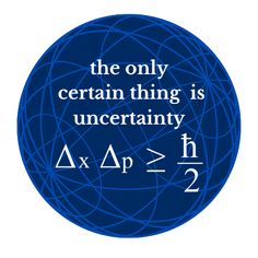 the only certain thing is uncertainity with an x and y symbol in front of it