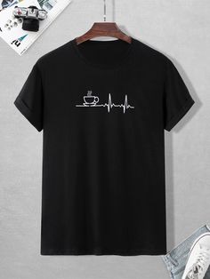 Shirt Prints Ideas, Tshirt Print Ideas Graphic Tees, Simple Tshirt Design Ideas, Design Tshirt Simple, Men Tshirt Design Ideas, Simple Tshirt Design, Cup Print