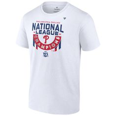 The Philadelphia Phillies fought hard to become the champions of their league, and now they're heading to the World Series! Celebrate the exciting victory by grabbing this 2022 National League Champions Locker Room T-Shirt from Fanatics Branded. Commemorative graphics matching those worn by the players during the on-field celebration will show off your unwavering Philadelphia Phillies pride and get you pumped up for the final series of the season. Screen printed graphics Brand: Fanatics Branded League Champions, National League, Locker Room, Philadelphia Phillies, Unisex Tshirt, Sport Outfits, Lockers, Philadelphia, Fabric Care