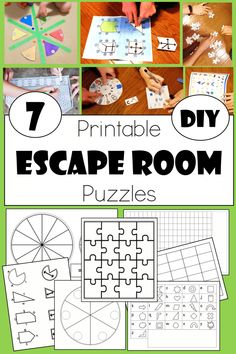 the 7 printable diy escape room puzzles are great for kids to play with