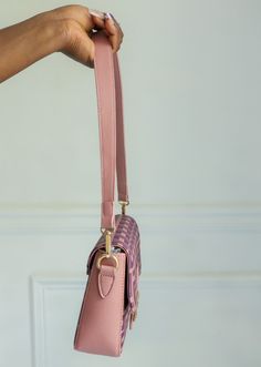 Our Jennifer Shoulder Bag is THE everyday piece. The DOUBLE P PRINT and gold accents this is a very eye catching vibe. Being one of our best sellers this stunning bag has plenty of inner storage where you can store all of your essentials. Length: 10 inches Width: 5 inches Height: 5.5 inches Pink Baguette Bag For Everyday Use, Purple Rectangular Baguette Bag For Everyday Use, Trendy Purple Bag With Detachable Handle, Trendy Purple Bags With Detachable Handle, Trendy Purple Bag For On-the-go, Trendy Purple Bags For On-the-go, Everyday Handheld Purple Bag, Purple Crossbody Satchel With Gold-tone Hardware, Purple Clutch Bag For Everyday Use