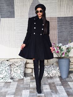 Long Wool Coat Womenlong Cashmere Coatwomen Wool Coatblack - Etsy Black Cashmere Coat, Women Wool Coat, Long Wool Coat Women, Cashmere Coat Women, Wool Coat Black, Coat Plus Size, Black Wool Coat, Wool Coat Women, Long Wool Coat