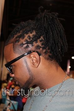 Men Braided Dreadlocks Tempfade One Luv +dreadstop / @DreadStop #dreadlocks Dreadhead Hairstyles, Men Dreadlocks, Dreadlocks Ponytail, Temp Fade, Men Locs, Locs Inspiration, Loc Ideas, Dreadlocks Hairstyles