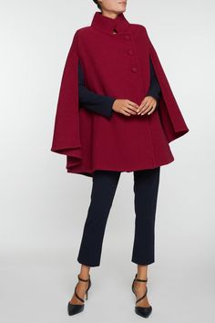 Wool Poncho For Workwear, Elegant Long Sleeve Wool Cape, Classic Wool Cape For Fall, Elegant Wool Cape For Fall, Elegant Wool Poncho For Workwear, Elegant Fall Poncho For Work, Elegant Fall Poncho For Workwear, Elegant Fall Workwear Poncho, Elegant Cape Poncho For Work