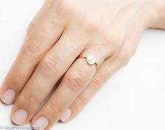 Gold Initial Ring - Custom Initial Ring - Engraved Ring - Custom Ring - Custom Stamped Ring - Gold J Dainty Engraved Round Midi Rings, White Minimalist Engraved Round Ring, White Minimalist Engraved Ring, Minimalist White Engraved Ring, Minimalist Etched Rings For Promise, White Engraved Initial Ring, Minimalist Engraved Etched Ring For Gift, Etched Round Ring For Gift, Minimalist Etched Engraved Ring For Gift