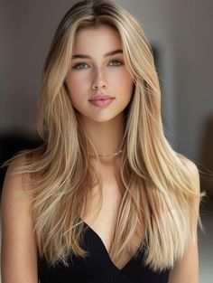 Best Hairstyles for Long Straight Hair: Trendy and Classic Ideas Hairstyles For Long Straight Hair, Long Hair Straight, Romantic Waves, Haircut Inspo, Straight Hair Cuts, Straight Blonde Hair, Long Hair Color, Girl Haircuts