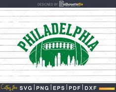 Philadelphia Football Vintage Philly Skyline svg dxf cutting Philly Skyline, Eagle Painting, Football Vintage, Soccer Gifts, School Birthday, Cardmaking And Papercraft, Cricut Joy, Vinyl Ideas