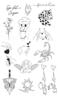 an image of tattoos drawn on paper