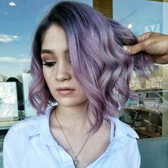 Slight Angled Bob, Shaggy Inverted Bob, Smokey Lavender, Inverted Bobs, Inverted Bob Haircuts, Blonde Bob Haircut, Oc Aesthetic, Medium Bob Haircut, Angled Bob Hairstyles