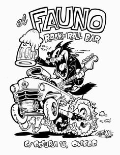 an image of a cartoon car with the word fauno on it's side